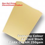 #H3008 - Economy Card DARK CREAM 250gsm A4 Size