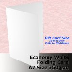 #H5624A - A6 Scored Cards Economy White Card 350gsm