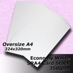 #H5609 - Economy White Card 350gsm SRA4 (OverSize A4)